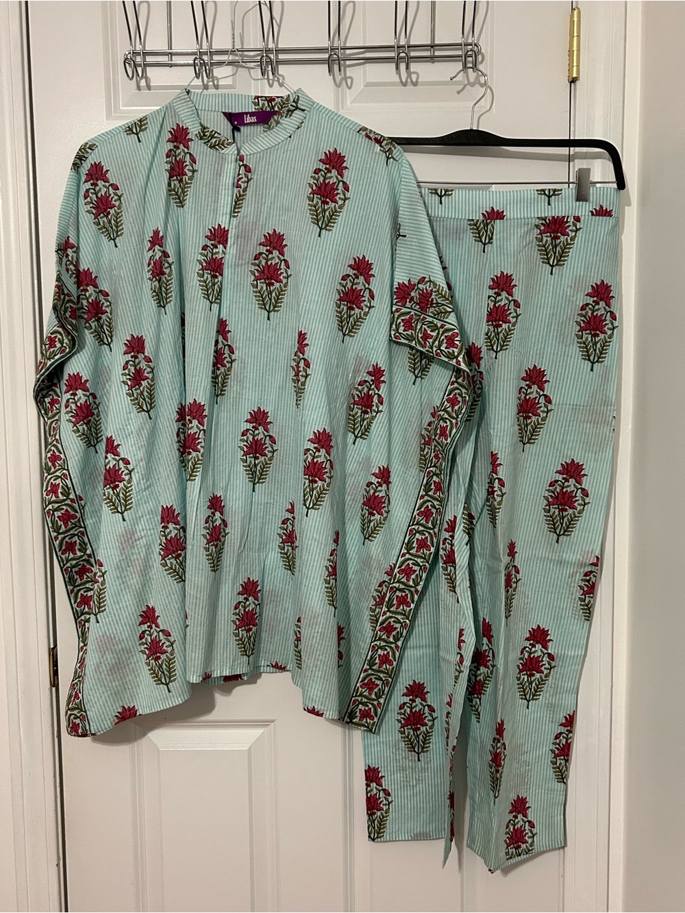 Libas Indian 2 piece stitched suit coord set in cotton kaftan